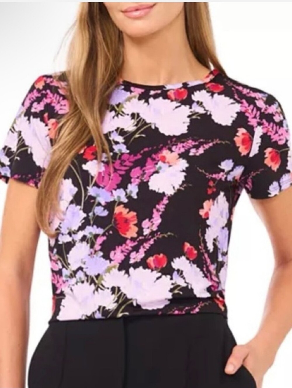 Ted Baker Floral Crew Neck Top, NWT